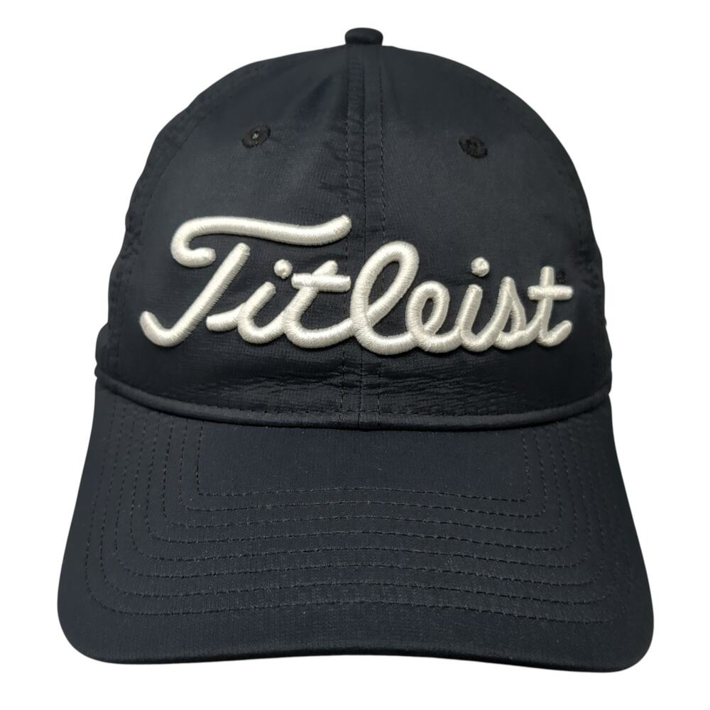Fitleist Copper Point Slideback Baseball Cap Black One Size Adjustable 6 Panel
